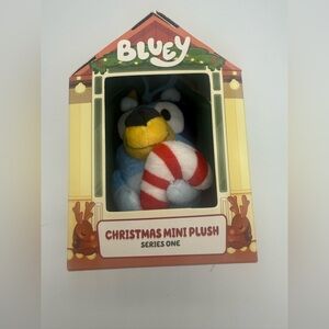 Bluey Christmas Series 1 Candy Cane 4-Inch Mini Bag Clip On Plush New DanDee